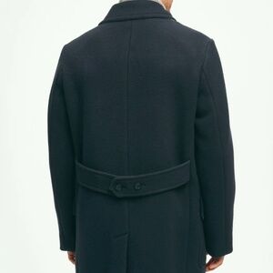 Brooks Brothers Men's Classic Black Wool Coat